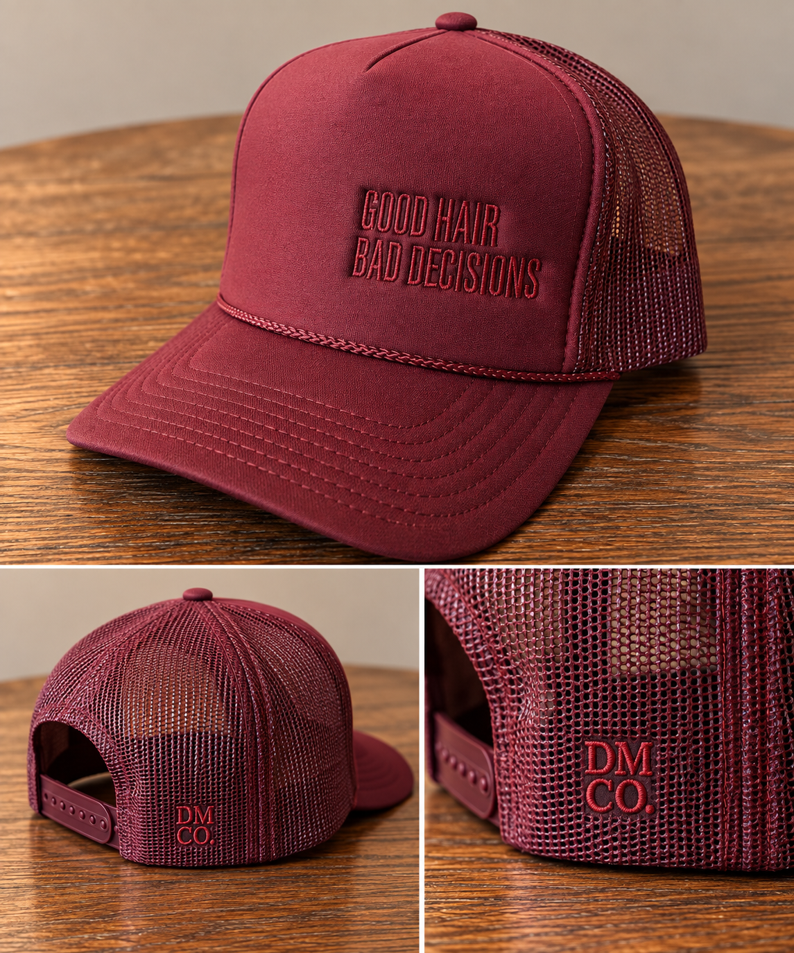 Good Hair Bad Decisions Trucker Hat